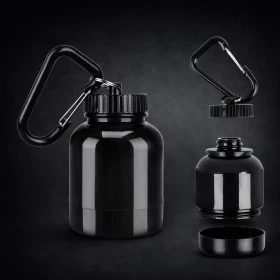 200ML Portable Mini Protein Powder Bottle ( Black )